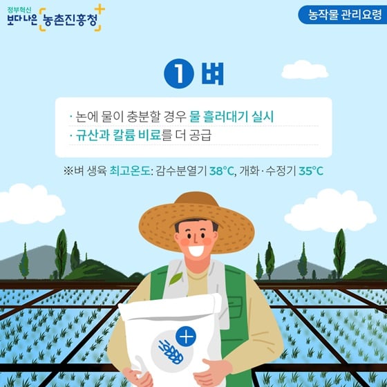2.폭염으로 인한 농작물 피해 예방 및 가축 관리 요령을 꼭 숙지하세요!